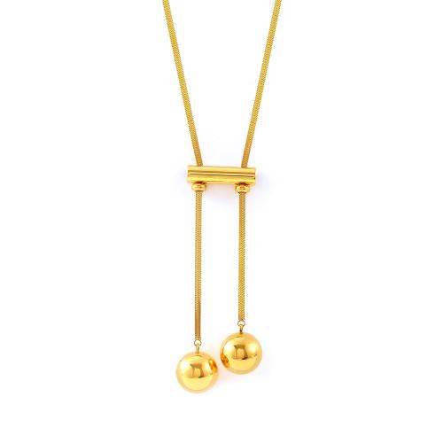 Cadena Suéter, Partículas de acero, con 5cm extender cadena, Joyería & para mujer, dorado, longitud aproximado 95 cm, Vendido por UD