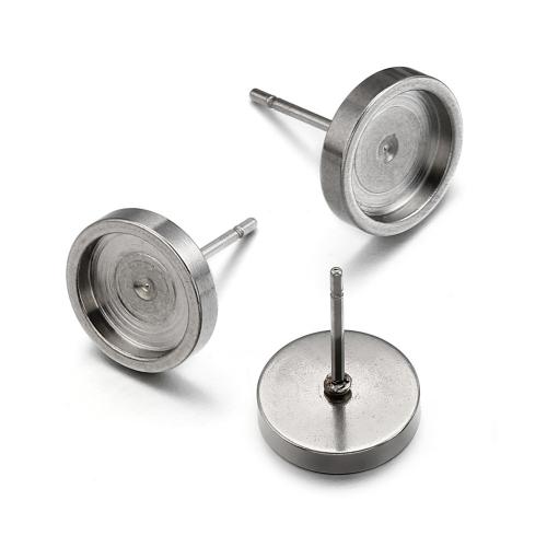 Ruostumaton teräs korvakoru Post, 304 Stainless Steel, tee-se-itse & erikokoisia valinnalle, alkuperäinen väri, N. 100PC/laukku, Myymät laukku