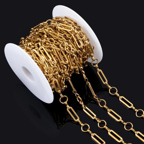 Stainless Steel Jewelry Chain 304 Stainless Steel Vacuum Ion Plating DIY Sold By Bag