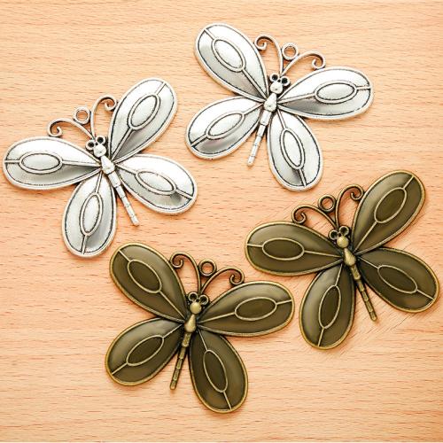 Zinc Alloy Animal Pendler, Butterfly, forgyldt, du kan DIY, flere farver til valg, 67.50x50.50mm, 100pc'er/Bag, Solgt af Bag