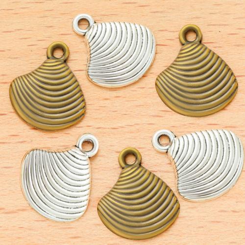 Zinklegering Animal Hangers, Zinc Alloy, Schelp, plated, DIY, meer kleuren voor de keuze, 15x13mm, 100pC's/Bag, Verkocht door Bag