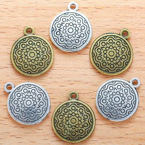 Zinc Alloy Pendant Cabochon Setting Round plated DIY Sold By Bag