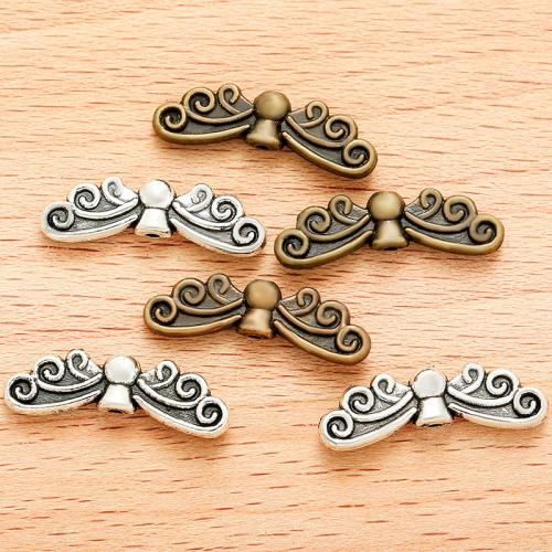 Cink legura nakit perle, Cink Alloy, Wing Shape, pozlaćen, možete DIY, više boja za izbor, 22x7mm, 100računala/Torba, Prodano By Torba