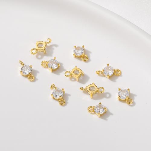 Cúbicos Circonia Colgante Latón Micro pavimenta, metal, chapado, Bricolaje & diferentes estilos para la opción & micro arcilla de zirconia cúbica, dorado, Vendido por UD