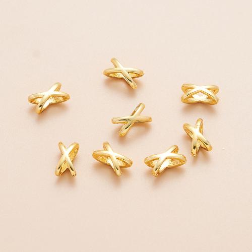 Brass Spacer perle, Mesing, pozlaćen, možete DIY, zlato, 7.50x4.50mm, Rupa:Približno 2x5mm, Prodano By PC