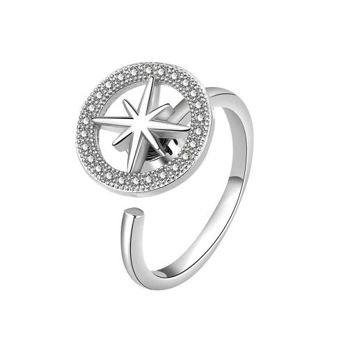 Kubisk Circonia Micro bane messing Ring, forgyldt, Micro Pave cubic zirconia & for kvinde, flere farver til valg, Solgt af PC