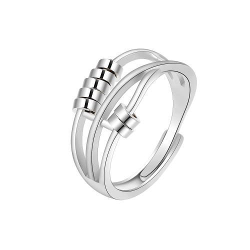 Messing ringen, plated, verschillende stijlen voor de keuze & voor vrouw, platina kleur, Verkocht door PC