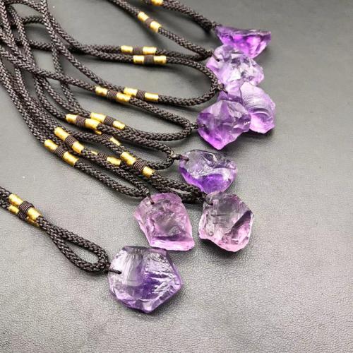 Natürlicher Quarz Anhänger, Amethyst, Unregelmäßige, ohne Kabel & DIY, violett, 2-3cm, verkauft von PC