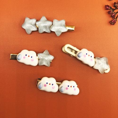 Alligator Hair Clip Resin with Zinc Alloy for children 60mm Sold By PC