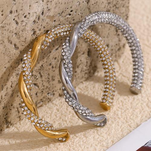 Stainless Steel Bangle 304 Stainless Steel fashion jewelry & for woman Inner Approx 60.4mm Sold By PC