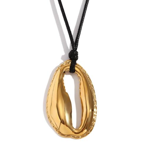 Collar de acero inoxidable de la joyería, acero inoxidable 304, 18K chapado en oro, para mujer, dorado, longitud aproximado 60 cm, Vendido por UD