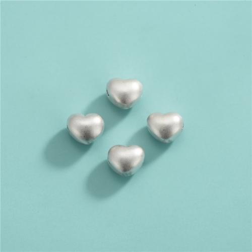 925 Sterling Silver Beads Heart DIY Approx 1.3mm Sold By PC