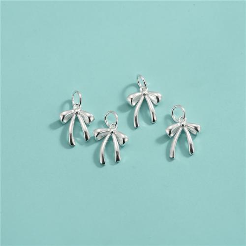 925 فضة قلادة, فضة 925, BOWKNOT, ديي, 10.90x12mm, تباع بواسطة PC