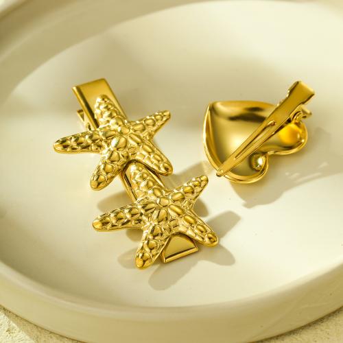 Alligator Hair Clip 304 Stainless Steel 18K gold plated fashion jewelry & for woman golden Sold By PC