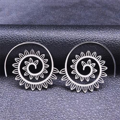 Stainless Steel Stud Earrings 304 Stainless Steel fashion jewelry & for woman silver color Sold By Pair