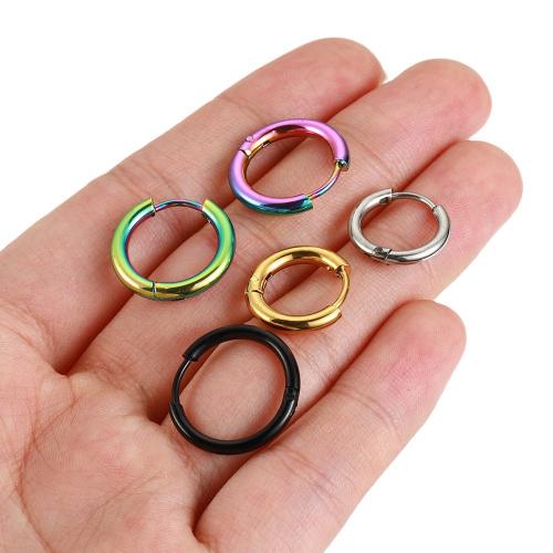 Stainless Steel Huggie Hoop Earring 304 Stainless Steel Donut Vacuum Ion Plating fashion jewelry & for woman Approx Sold By Bag