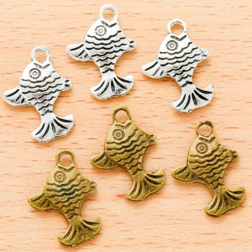 Zinklegering Animal Hangers, Zinc Alloy, Vis, plated, DIY, meer kleuren voor de keuze, 21x15mm, 100pC's/Bag, Verkocht door Bag