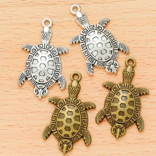 Zinklegering Animal Hangers, Zinc Alloy, Zeeschildpad, plated, DIY, meer kleuren voor de keuze, 37x21mm, 100pC's/Bag, Verkocht door Bag