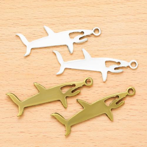 Zinklegering Animal Hangers, Zinc Alloy, Haai, plated, DIY, meer kleuren voor de keuze, 50x23mm, 100pC's/Bag, Verkocht door Bag