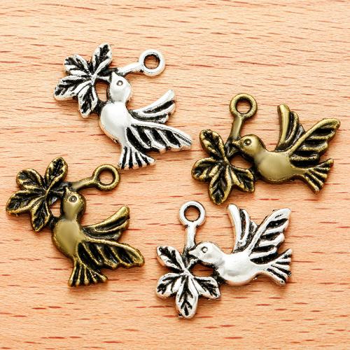 Zinklegering Animal Hangers, Zinc Alloy, Vogel, plated, DIY, meer kleuren voor de keuze, 20x14mm, 100pC's/Bag, Verkocht door Bag