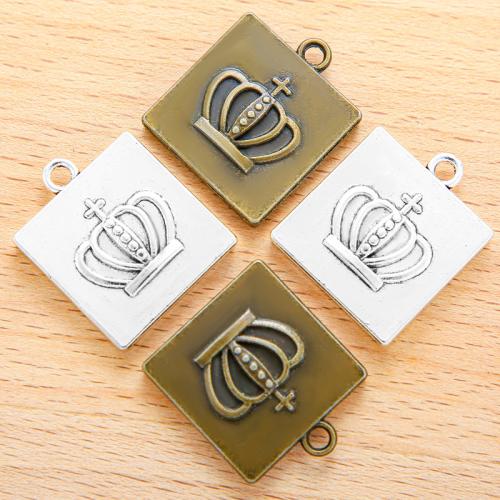 Zinc Alloy vedhæng Cabochon Setting, Square, forgyldt, du kan DIY, flere farver til valg, 27x23mm, 100pc'er/Bag, Solgt af Bag