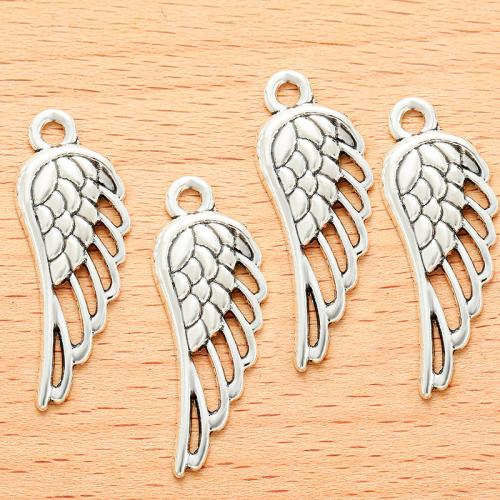 Wing Shaped Zinc Alloy Pendants plated DIY Sold By Bag