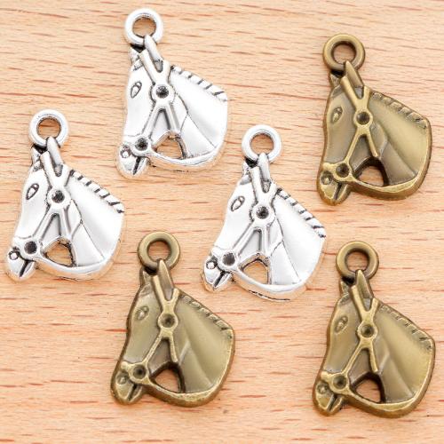 Zinklegering Animal Hangers, Zinc Alloy, Paard, plated, DIY, meer kleuren voor de keuze, 17x12mm, 100pC's/Bag, Verkocht door Bag