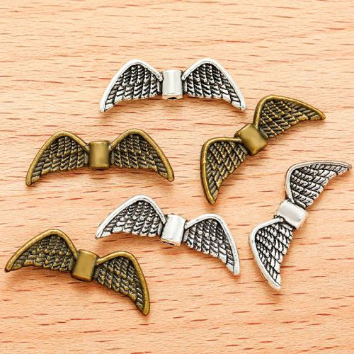 Cink legura nakit perle, Cink Alloy, Wing Shape, pozlaćen, možete DIY, više boja za izbor, 22x9mm, 100računala/Torba, Prodano By Torba