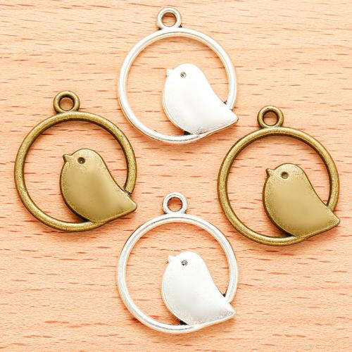 Zinklegering Animal Hangers, Zinc Alloy, Vogel, plated, DIY, meer kleuren voor de keuze, 24x20mm, 100pC's/Bag, Verkocht door Bag