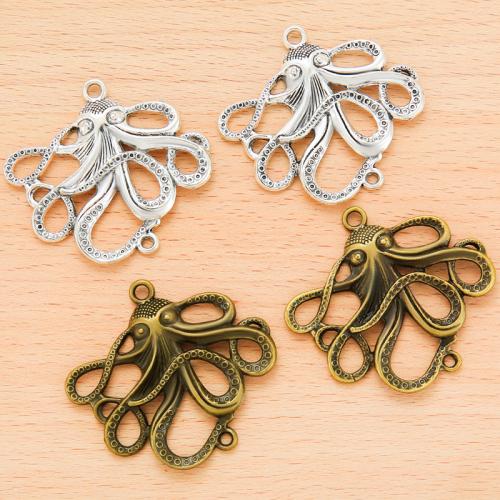 Zinc Alloy Animal Pendants Octopus plated DIY Sold By Bag