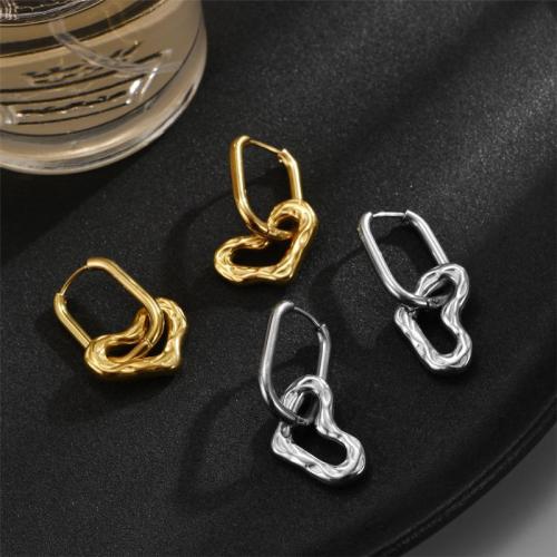 Stainless Steel Drop Earring 304 Stainless Steel plated fashion jewelry Sold By Pair