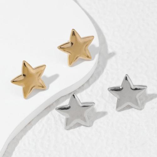 Titan stål örhänge, Star, plated, mode smycken, fler färger för val, 20x19mm, Säljs av Par