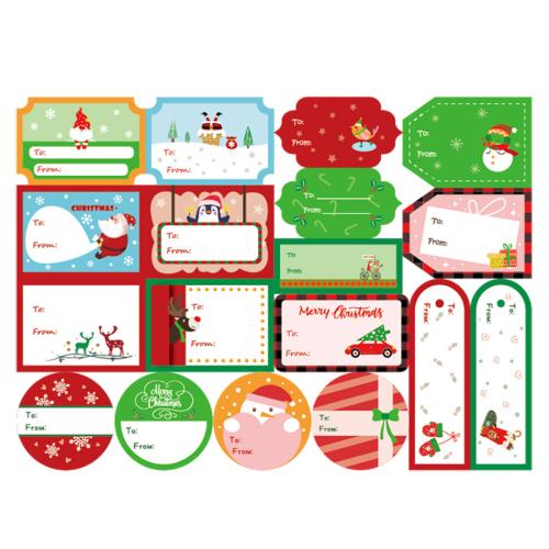 Adhesive Sticker Sticker Paper printing Christmas Design & mixed pattern & DIY Sold By Bag