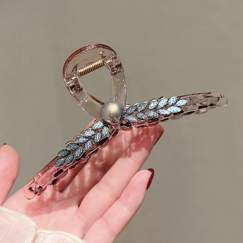 Haar Claw Clips, Zinc Alloy, met Plastic & Plastic Pearl & Acryl, plated, verschillende stijlen voor de keuze & voor vrouw & met strass, meer kleuren voor de keuze, Verkocht door PC