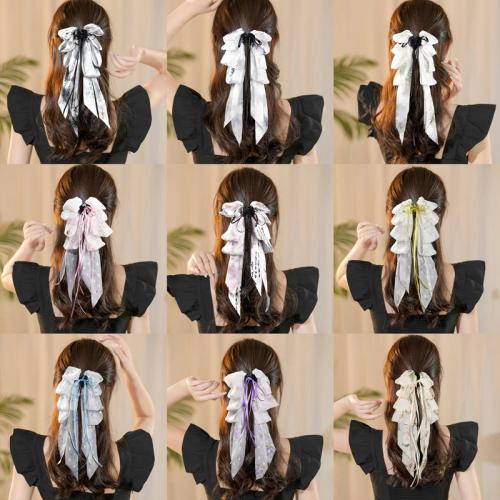 Hair Claw Clips Zinc Alloy with Cloth & Plastic Pearl & Acrylic handmade & for woman Sold By PC