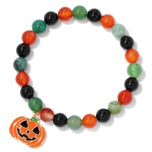 Gemstone Bracelets Zinc Alloy with Gemstone handmade Unisex & Halloween Jewelry Gift & enamel Sold By PC