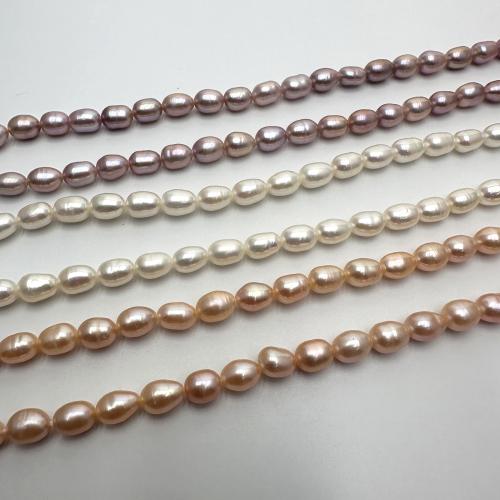 Cultured Rice Freshwater Pearl Beads DIY 5-6mm Sold Per Approx 37 cm Strand