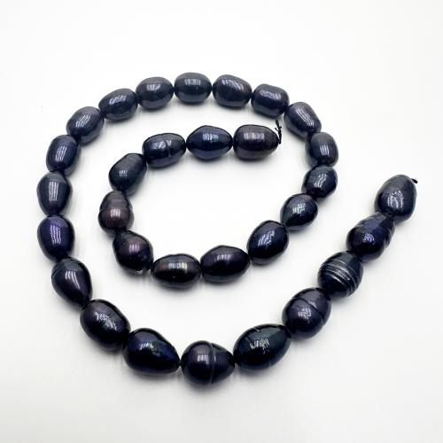 Cultured Rice Freshwater Pearl Beads DIY black 8-9mm Sold Per Approx 37 cm Strand