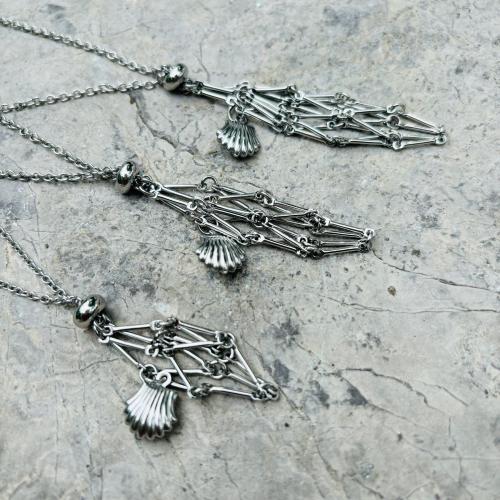 Stainless Steel Jewelry Necklace 304 Stainless Steel without stones just a setting & Unisex  original color Sold By PC