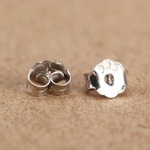 925 Sterling Silver Ear Nut Component DIY Sold By Pair