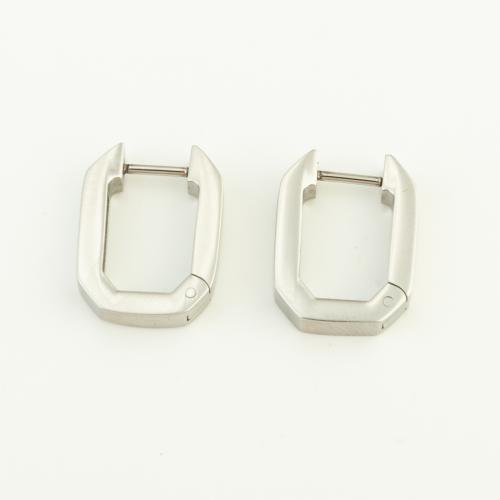 Stainless Steel Lever Terug Earring, 304 roestvrij staal, mode sieraden & voor vrouw, oorspronkelijke kleur, 17x14mm, Verkocht door pair