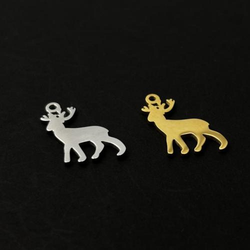 Ruostumaton teräs Animal Riipukset, 304 Stainless Steel, Christmas Reindeer, Joulun suunnittelu & tee-se-itse, enemmän värejä valinta, 14x18mm, Myymät PC