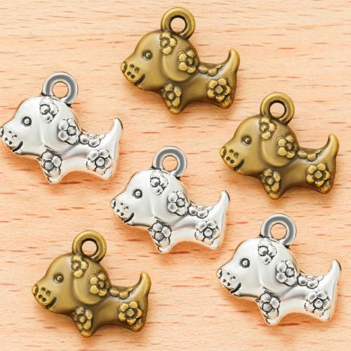 Zinklegering Animal Hangers, Zinc Alloy, Hond, plated, DIY, meer kleuren voor de keuze, 16x14mm, 100pC's/Bag, Verkocht door Bag