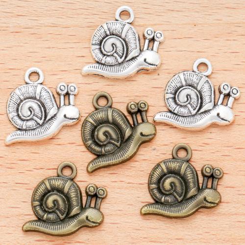 Zinc Alloy Animal Pendants Snail plated DIY Sold By Bag