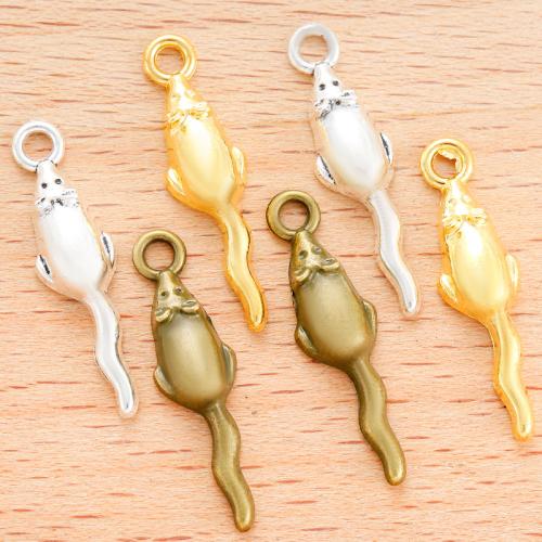 Zinklegering Animal Hangers, Zinc Alloy, Muis, plated, DIY, meer kleuren voor de keuze, 24x6mm, 100pC's/Bag, Verkocht door Bag