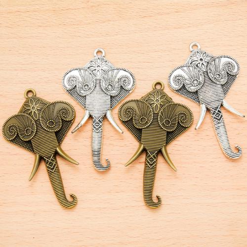 Zinc Alloy Animal Pendler, Elephant, forgyldt, du kan DIY, flere farver til valg, 44x26mm, 100pc'er/Bag, Solgt af Bag