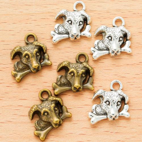 Zinklegering Animal Hangers, Zinc Alloy, Hond, plated, DIY, meer kleuren voor de keuze, 16x15mm, 100pC's/Bag, Verkocht door Bag