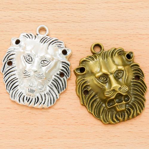 Pendentifs animaux en alliage de zinc, lion, Placage, DIY, plus de couleurs à choisir, 55x45mm, 100PC/sac, Vendu par sac