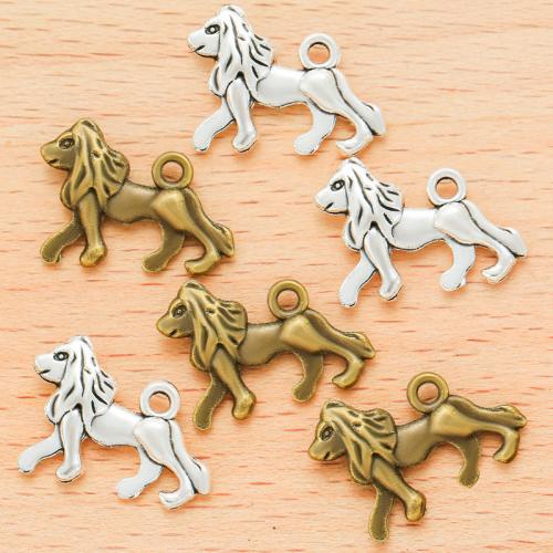 Zinc Alloy Animal Pendler, Lion, forgyldt, du kan DIY, flere farver til valg, 20x14mm, 100pc'er/Bag, Solgt af Bag