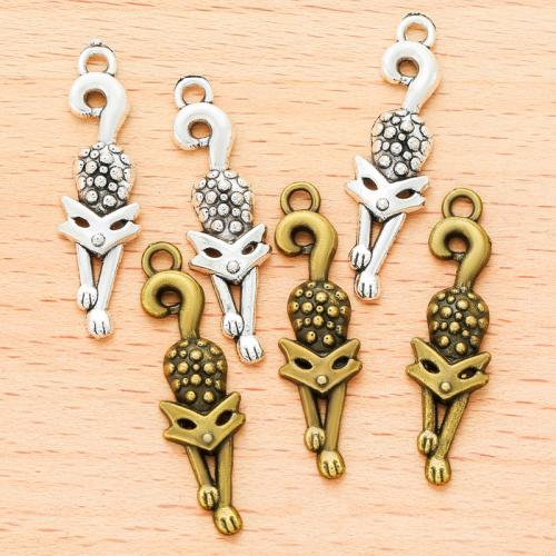 Zinc Alloy Animal Pendants Cat plated DIY Sold By Bag